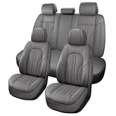 MINGBRON front seat covers installed showing sleek gray finish and protection