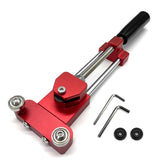 minlen front view of red aluminum oil filter cutter showing compact durable body and ergonomic grip
