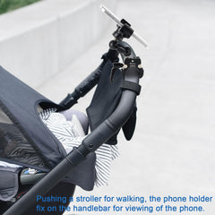 Mippko phone cradle top view demonstrating 360-degree rotation benefit
