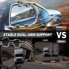 MirroGuard clip detail highlighting secure attachment and easy tool-free fit