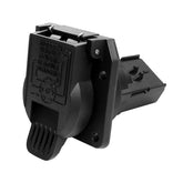 Misakomo front face of 7-way plug showing connector and dust cover for reliable towing