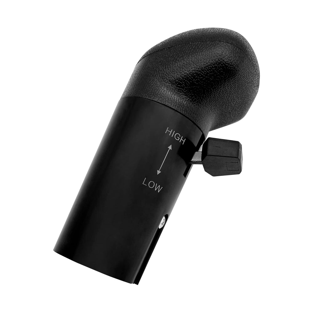 Misakomo front view shift knob showing fit and ergonomic grip benefit
