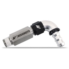 Mishimoto CNC aluminum adapter close-up showing precision machining and corrosion resistance