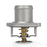 Mishimoto front view assembly showing thermostat and housing for easy identification
