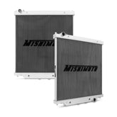 Mishimoto front view of radiator showing fitment and improved cooling