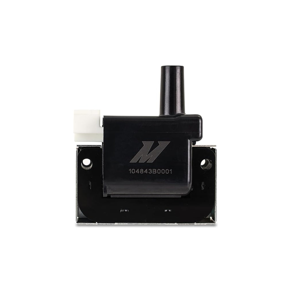 Mishimoto ignition coil front view showing clean housing and fitment benefit