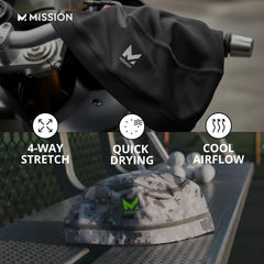 MISSION close-up of fabric texture showing cooling fibers and breathability