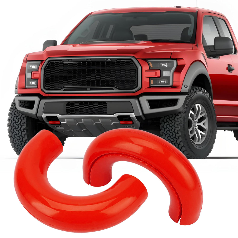 MITANLUXI front view red tow hook cover showing bold color and protective fit