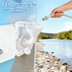 MITCHENIFY deep funnel interior preventing splashes and overflows