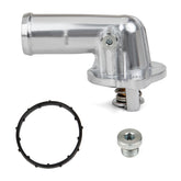 MITZONE front view of aluminum thermostat housing showing durable construction and leak prevention