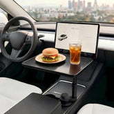 MLTXPGCN front view of tray mounted in cup holder showing versatile placement