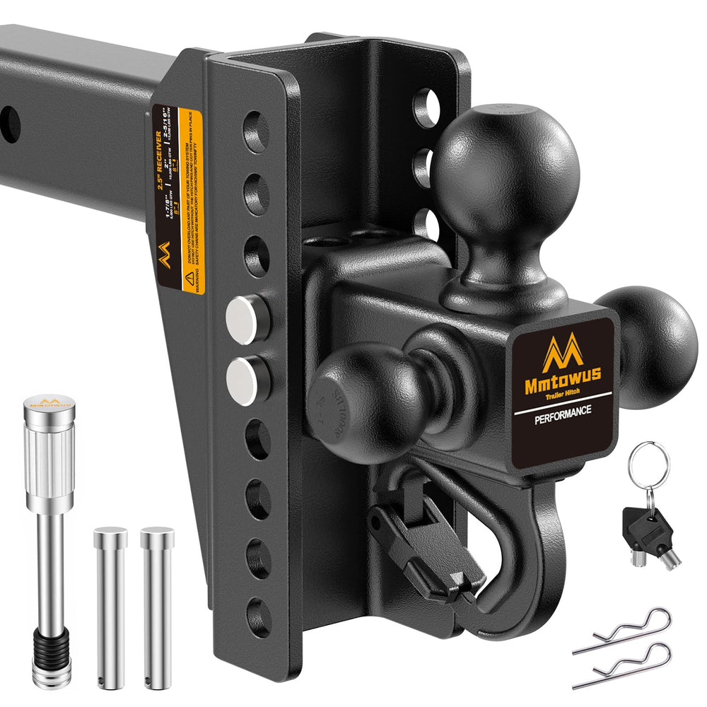 Mmtowus tri-ball front view showing three ball options and readiness