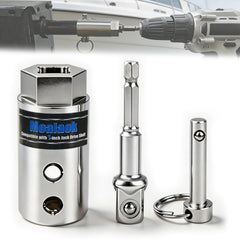 Moalaok front view adapter showing 1-inch drive fit and easy attachment benefit