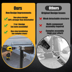 Moalaok integrated 1/2" socket detail for strong, one-piece strength