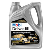 Mobil Delvac 1 front label showing product name and benefits for clear identification
