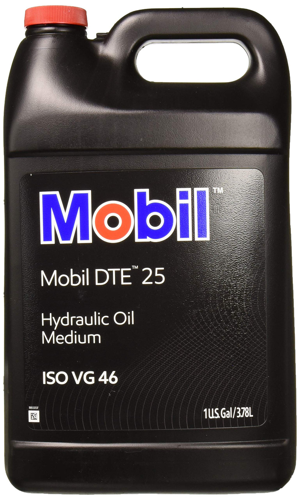 Mobil DTE 25 front view one-gallon container showing brand and product name for easy identification