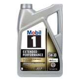 Mobil 1 front jug showing 5W-30 label and long-lasting protection