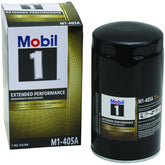 Mobil 1 M1-405A front view showing canister and fitment benefit