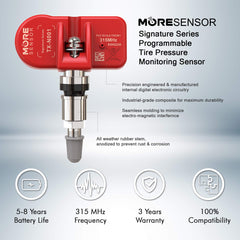 MOBILETRON MORESENSOR mounted on a wheel demonstrating secure clamp-in fit and reliable reading