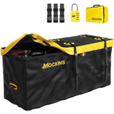 Mockins front view hitch carrier bag showing roomy storage and weather protection