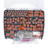 MOCW front packaging showing full 706-piece Deutsch DT connector kit, ready for projects