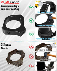 MOMI RAC GP close-up of aluminum bracket showing durable, vibration-resistant construction