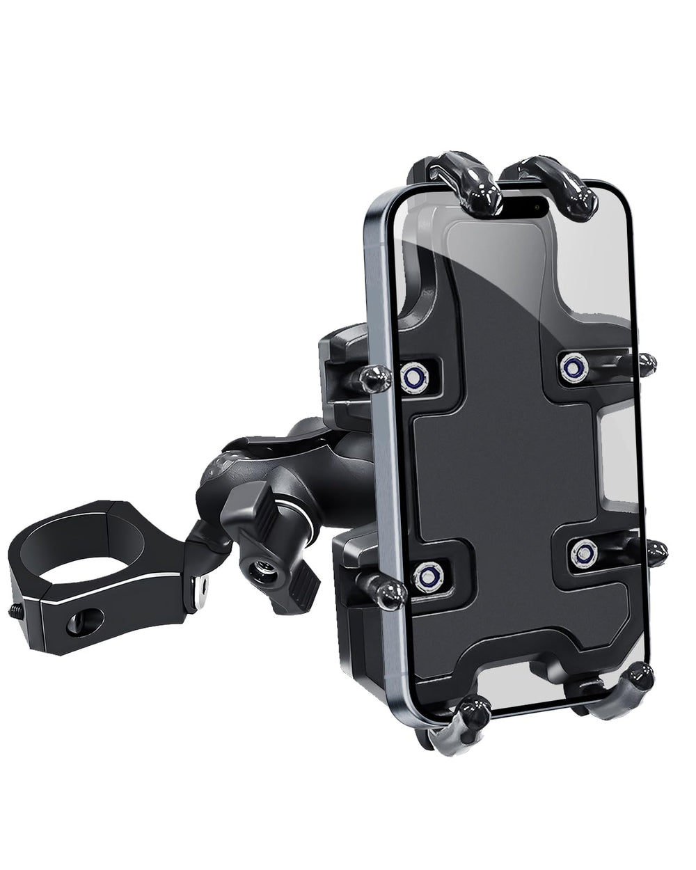 MOMI RAC GP front view mounted on roll cage showing secure hold and easy visibility
