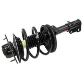 Monroe front assembly view showing complete preassembled strut for fast installation