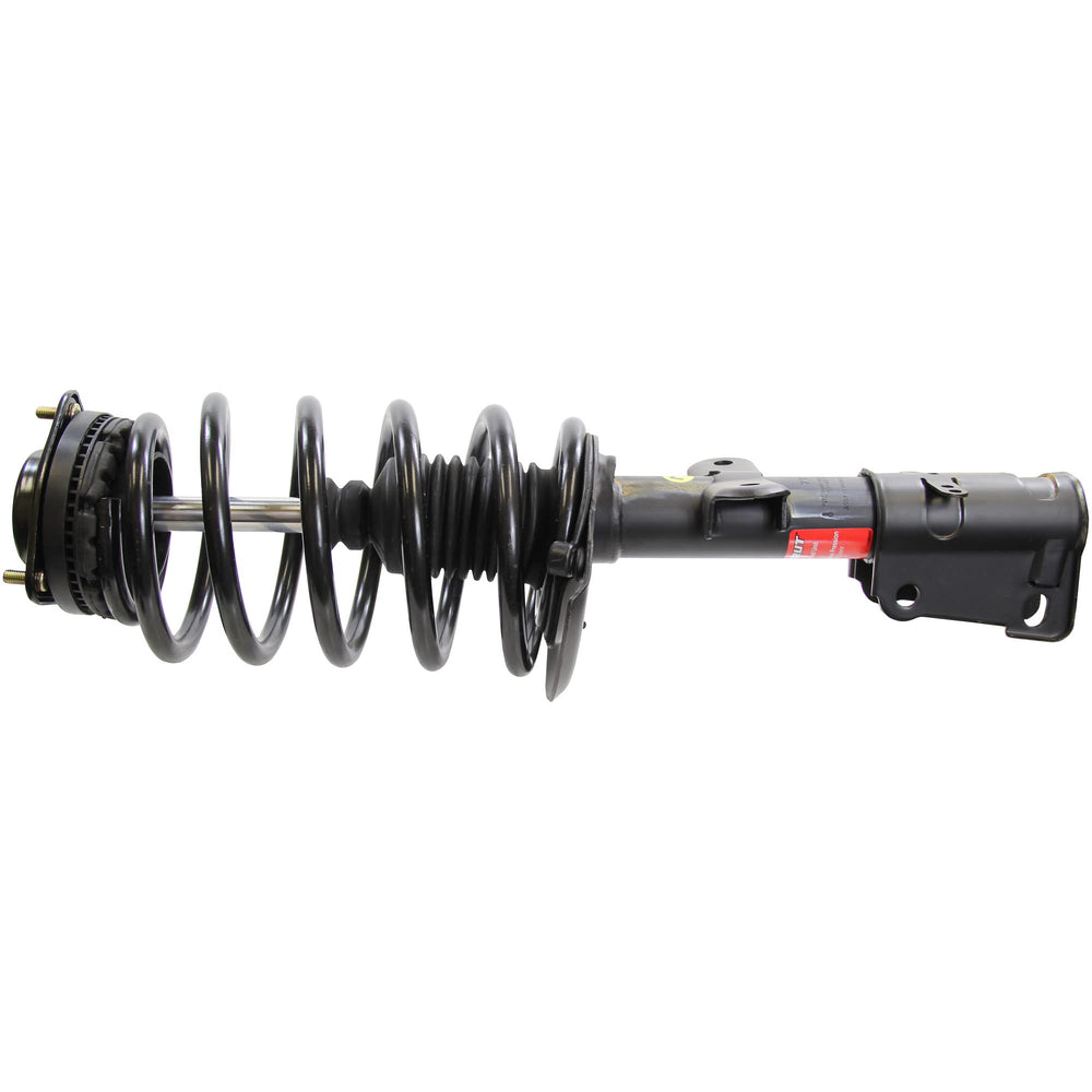 Monroe front assembly showing complete assembled strut and quick install benefit