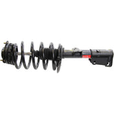 Monroe front assembly showing complete assembled strut and quick install benefit