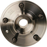 MOOG front view assembly showing full hub and bearing for reliable fit
