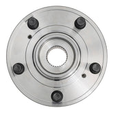 MOOG 513267 front hub assembly showing mounting points and benefits