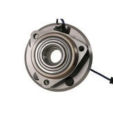 MOOG front hub assembly in packaging showing ready-to-install condition and reliability