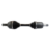 MOOG CV axle assembly front packaging showing complete ready-to-install unit