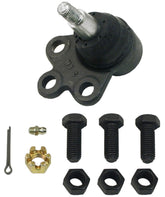 MOOG front lower ball joint angle view showing robust construction and reliable steering support