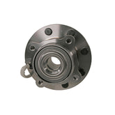 MOOG front view hub assembly showing durable construction and improved stability