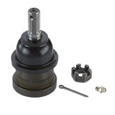 MOOG front-lower ball joint front angle showing durable construction benefit