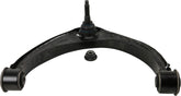 MOOG RK643073 front right control arm in packaging showing fit and durability