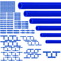 MooiYrs front packaging showing blue silicone hoses and connectors, conveys full kit contents