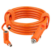 MOOKEERF car plug inserted in socket showing safe on/off indication and convenience