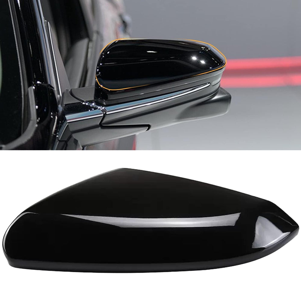 Moonlinks driver-side mirror cover front view showing clean fit and style