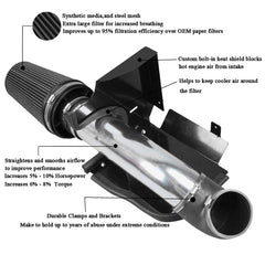 MOOSUN aluminum intake tube close-up highlighting smooth airflow efficiency