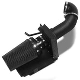 MOOSUN front view of black 4-inch intake installed showing fitment and improved airflow