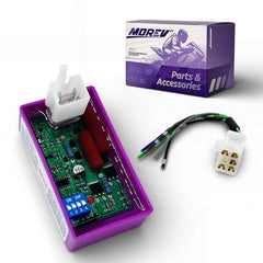 MOREV front view of CDI module showing compact housing and easy replacement benefit