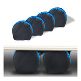 MORNYRAY front view of four tire covers showing weatherproof protection