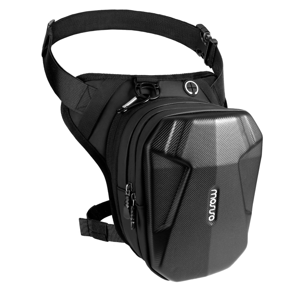 MOSISO leg bag front view showing compact protective form and easy access
