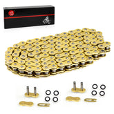 MOTO1988 front packaging showing gold 520-98 chain; easy identification benefit