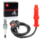 MOTO1988 front view of ignition coil and spark plug restoring reliable starts