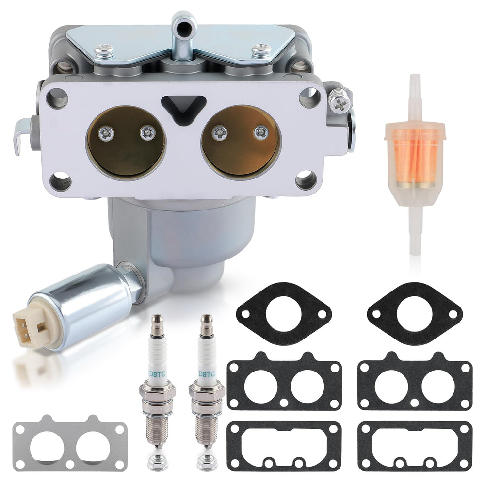 MOTOALL carburetor front view showing mounting ports and improved sealing