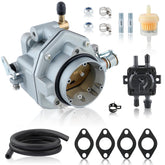 MOTOALL carburetor front view showing throttle bore and precise machining benefit